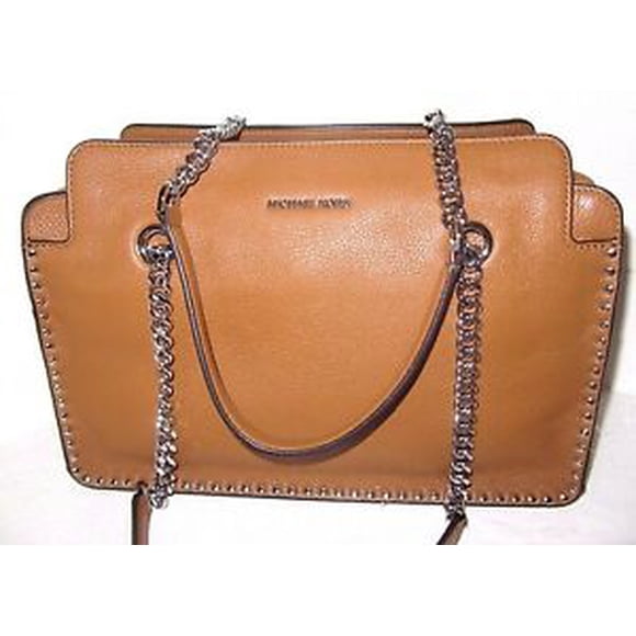 Michael Kors Astor Grande Sacoche Bagage Gland Cuir Sac à Main Clouté NWT 368 $