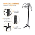 thumbnail image 4 of Heavy Duty Detachable Garden Hose Holder For Freestanding Water Hose Storage Stand Rack, Stable And Durable Iron Hose Hanger, 4 of 8