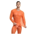 thumbnail image 1 of Mesh Transparent High Elastic Mens Fitness Running Cycling Sports Training Tights Long Sleeves for Performance Training, 1 of 2