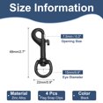 thumbnail image 2 of Uxcell 4 Pcs Flag Swivel Snap Clips, 2.7 Inch Heavy Duty Alloy Flag Pole Snaps Hooks, Black, 2 of 6