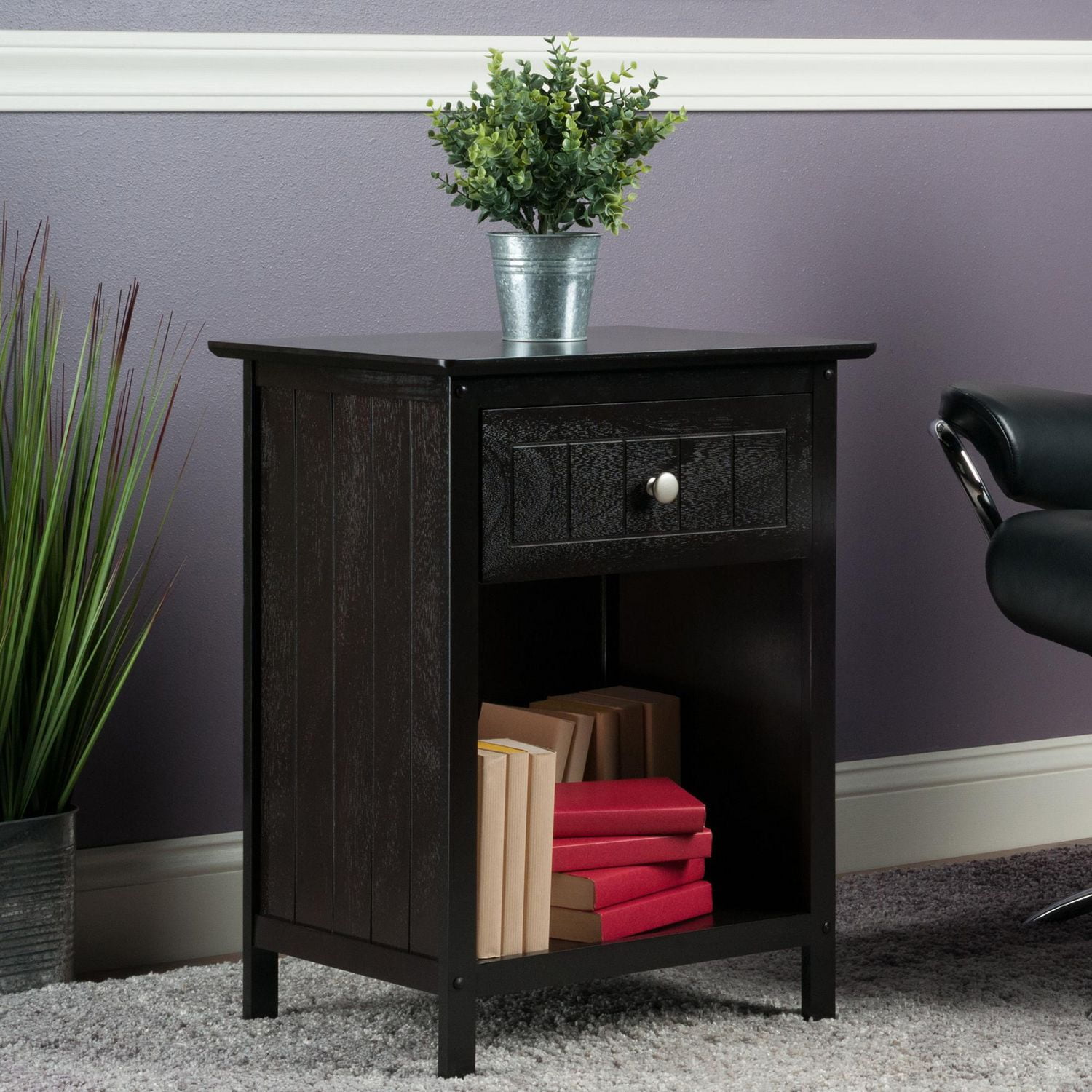 Winsome Table d'appoint Blair fini Café