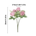 thumbnail image 3 of Vaidha Bouquet Simulé de Fleurs de Décoration Intérieure Bouquet de Roses Simulées Petits Guidons de Roses, 3 of 5