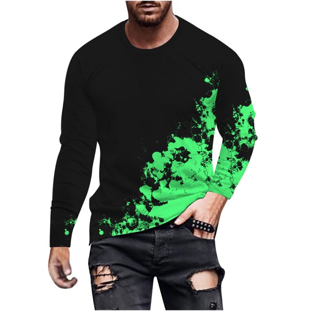 Birdeem Men Casual Fashion Printing Round Neck Pullover T-Shirt Short Sleeve Tops