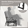thumbnail image 2 of Gymax Patio Glider Chair Single Outdoor Rocking Chair w/ Seat & Back Cushions Gray, 2 of 9