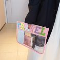 thumbnail image 4 of Fashion Letter Clutch Bag Transparent Cosmetic Bag PVC Zipper Clear Beauty Case, 4 of 7