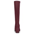 thumbnail image 3 of Unique Bargains Bottes Hauteur Genou à Talon Bloc à Bout Rond pour Femmes, 3 of 6