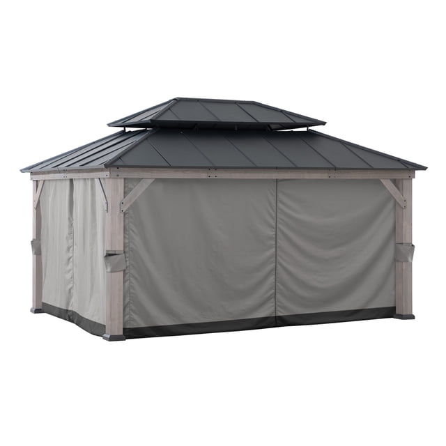 SUNJOY Rideaux à 4 panneaux pour gazebo de 12 x 16 pieds