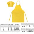 thumbnail image 2 of TOPTIE Kids Apron and Chef Hat Set, Adjustable Cotton Child Cooking Kitchen Apron, S-XXL-Yellow-M, 2 of 7