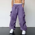 thumbnail image 2 of Pantalon Cargo pour Hommes Coupe Décontractée Pantalon de Randonnée Tactique pour Hommes avec Multiples Poches Décontracté Extérieur Travail Jogger Pantalon Cargo, 2 of 9