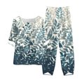 thumbnail image 1 of Mikilon Ensemble Élégant pour Femmes 2 Pcs Coton & Lin Imprimé Manches 5/10 Col Rond + Pantalon Décontracté Ensemble Chic & Confortable Manches Courtes Col Rond Blouse/chemise Gris 2TG, 1 of 3
