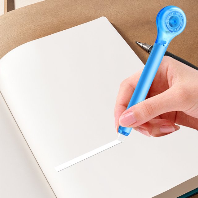 YIMWNYI Pen Retractable Correction Tape, Mini Revision Tape, Replaceable Core, Portable Correction Tool, Gel Pen Style, Eco-Friendly Correction Solution