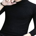 thumbnail image 3 of Men Turtleneck Sweater Pullover Knitted Top Streetwear, 3 of 5
