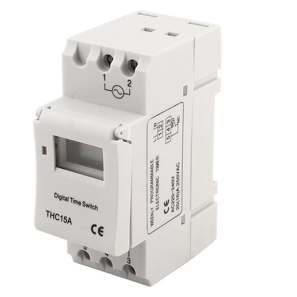 CHUANK THC15A 220-240VAC 20A DIN Rail Digital Programmable Timer Switch for Home Automation Energy Saving & Lighting Control - Easy Setup Guide & HVAC Compatible