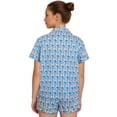 thumbnail image 3 of Hitime Silk Womens Pajamas Set Button Down Summer Sleepwear Short Sleeve Breathable Nightwear Loungewear Set, Size M, 3 of 7