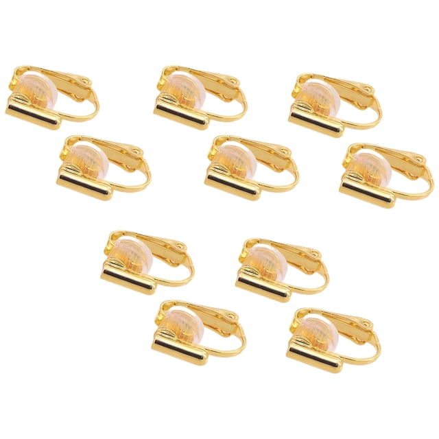 fastboy 10pcs Ear Clip Converters Earring Accessories Handmade Fashionable Handheld Findings Turn Any Post Studs Into Clip-On Earrings Type9