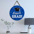 thumbnail image 4 of Graduation Party Door Sign | Wooden Hanging Plaque for Graduation Season Decor | Congratulations Graduate Wall Decoration | 30cm Circular Sign for Home, Party Table, or Yard, 4 of 5