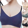thumbnail image 5 of EQWLJWE Women's Seamless Sports Bra Breathable Soft And Supportive Stripes Without Steel Rings Beautiful Back Comfortable Sports Bra Bra For Plus Size Clearance For Women, 5 of 5