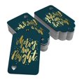 thumbnail image 2 of Inkdotpot Pack Of 100 Real Gold Foil Paper Tags Merry And Bright Christmas Favor Hang Tags, 2 of 6