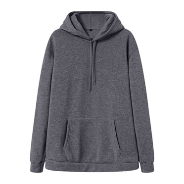 Ccpelsie Men's Fleece Pullover Hoodie Loose Fit Ultra Soft Hooded Sweatshirt With Pockets Fall Winter(Dark Gray,XL)