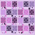thumbnail image 1 of Ahgly Company Tapis d'Intérieur Lavable à la Machine, Carré, Transitionnel, Rose Fleuri, Tapis de Zone, 7 Pieds Carré, 1 of 7