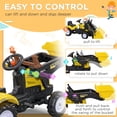 thumbnail image 3 of CoSoTower Ride on Tractor for Kids, Pedal Construction Car with Front Loader Digger for 3 Year Old, Yellow, 3 of 7