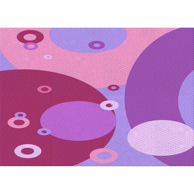 Ahgly Company Machine Washable Indoor Rectangle Transitional Violet Purple Area Rugs, 7' x 10'