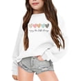 thumbnail image 1 of AJIWYH Chandail pour Filles Chandail pour Enfant Filles Automne et Hiver à Lettres Imprimées Col Rond Chandail à Manches Longues Mode pour Filles Blanc, 5-6 Ans, 1 of 4