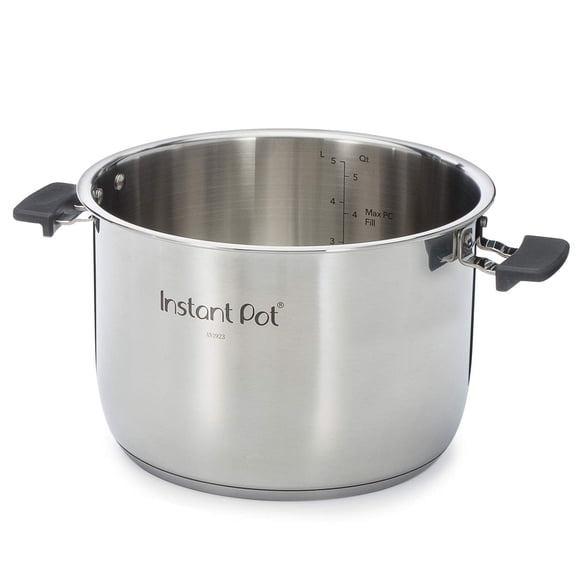 Instant Pot Stainless Steel Inner Cooking Pot with Handles, 6-Qt, Polished Surface, Use with 6-Qt Duo Evo, Pro & ProPlus