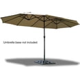 thumbnail image 3 of Gymax Parasol de Patio Extérieur 15 Pieds Parasol de Marché Double Face avec Manivelle, 3 of 10