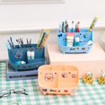thumbnail image 4 of 1 Set Pen Holder 6 Grids Waterproof Dust-proof Anti-deformed Strong Load Bearing Rounded Corners Desktop Pen Organizer Home Supply, 4 of 8