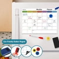 thumbnail image 4 of Tableau Blanc Magnétique pour Réfrigérateur, Tableau Calendrier Effaçable à Sec pour Réfrigérateur avec 3 Marqueurs et Effaceur, Plan Hebdomadaire Réutilisable, 4 of 11
