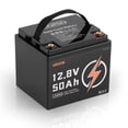 thumbnail image 1 of VEVOR 12V 50Ah Deep Cycle LiFePO4 Battery BMS Lithium Iron Phosphate Battery for RV, 1 of 9