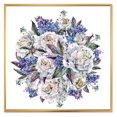 thumbnail image 1 of Designart Bouquet Peonies In White and Blue FLOAT FRAME WALL ART, 1 of 4