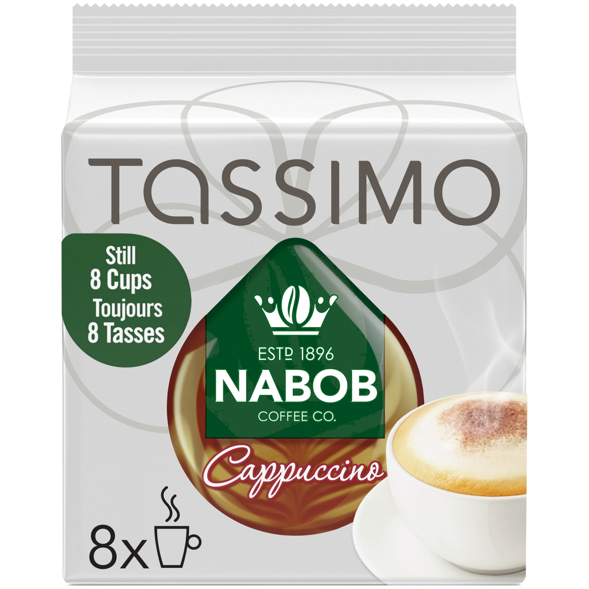 Tassimo Nabob Cappuccino Coffee Single Serve T-Discs, Medium