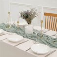 thumbnail image 4 of Cheesecloth Chemin de Table Nappe en Tissu Fromage 90x180 cm Chemin de Table pour Décoration de Mariage Fête d'Anniversaire Décoration de Table Salle à Manger Commode, 4 of 5