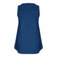 thumbnail image 5 of Dealovy Débardeurs Grande Taille pour Femmes Décontracté Sans Manches Col Rond Boutons Froncés Couleur Unie T-Shirts Amples Fluides, 5 of 5