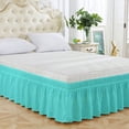 thumbnail image 3 of Wrap Around Bed Skirt Bed Skirt Wrap Around Elastic Ruffles with Elastic Belt, 3 of 9