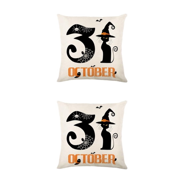 Redempat Breathable And Wrinkle-resistant Halloween Throw Pillow Covers For Spooky Style JYM328-1 2Set
