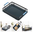 thumbnail image 4 of DOLITY Iron Cast Serving Breakfast Trays,Tea Table Plate,Coffee Table Tray,Food Fruit Blue 40x30x6.5cm, 4 of 9