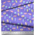 thumbnail image 3 of Soimoi Purple Poly Georgette Fabric Crystals & Stripe Print Fabric by the Yard 52 Inch Wide, 3 of 4