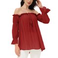 thumbnail image 2 of Women Renaissance Off Shoulder Top Costumes Blouse Boho Peasant Shirt, 2 of 5