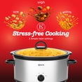 thumbnail image 4 of Kitchen Elite 7 Qt Slow Cooker, Stainless Steel Ceramic Crock Pot and Tempered Glass Lid, 4 of 9