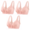 thumbnail image 1 of Padded Bralettes for Women Padded Bra Feature V-Neck Soft Bra Style W-978 Pinks-a XXL, 1 of 2
