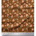 thumbnail image 1 of Soimoi Rayon Fabric Leaves & Flower Floral Print Fabric by Yard 56 Inch Wide, 1 of 3