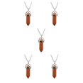 thumbnail image 1 of QualitChoice Hexagon Column Charm Exquisite Women Men Making Findings Handmade Anniversary Hanging Pendants Colorful Crystal Red Sand Color 5Set, 1 of 6