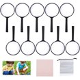 thumbnail image 1 of Jinsinto 12 Pieces Children's Magnifying Glass Insect Child Magnifying Glass Mini Detective Magnifying Glasses Black Magnifying Glass for Kids Portable Plastic Magnifying Reading Magnifier for Classroom Activity Insects Science, 1 of 5