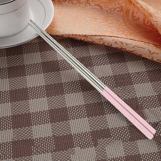 Product Category Tableware 2 | Product Title Stainless Steel Reusable Chopsticks Dishwasher Safe Non- Metal Square Design Ideal for Kitchen and Dining