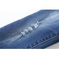 thumbnail image 4 of KIDSCOOL SPACE Little Girl Boy Ripped Denim Cute Slim Pants Jean Overalls,Deep Blue,3-4 Years, 4 of 6