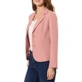 thumbnail image 4 of INSPIRE CHIC Blazer de Travail pour Femme Col à Revers Veste à Manches Longues Blazer de Complet Rose Foncé 2TG, 4 of 7