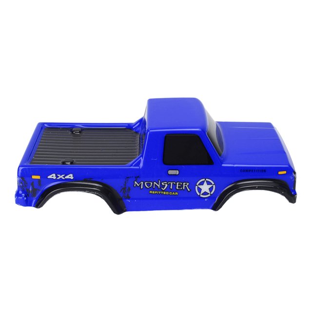 Pickup Truck Body Shells, Lifelike Cool Wheel Base 125mm RC Car Body Shells For 1:24 Tracked Vehicle Blue,Red,Yellow,Transparent